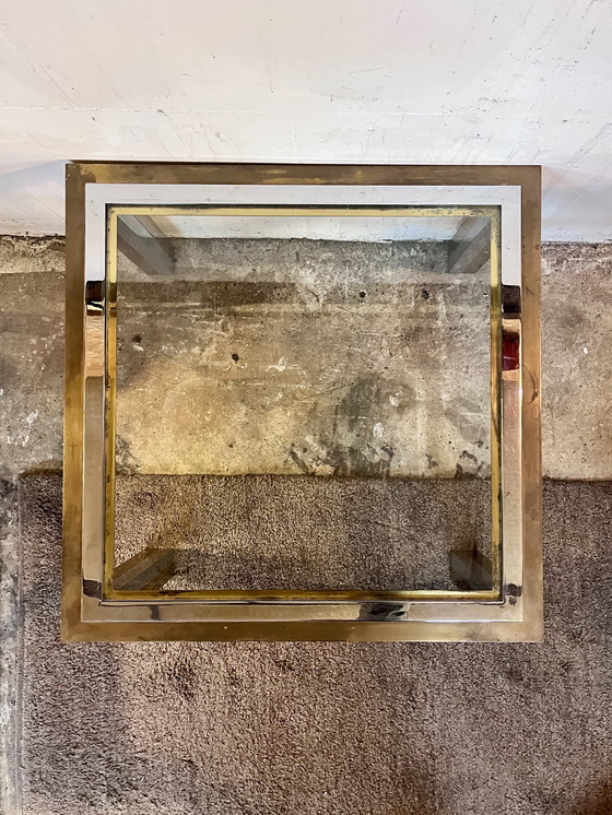 Image 1 of Tavolino da caffè in ottone e cromo, 1970