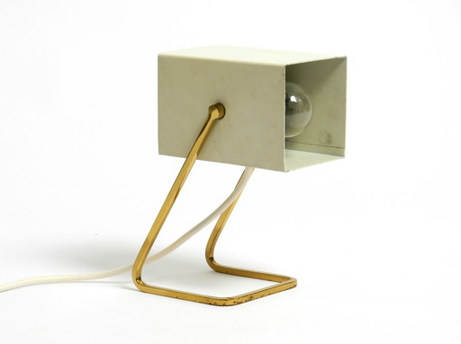 Great Mid Century Modern Metal Bedside Lamp with Brass Base by Kaiser Leuchten