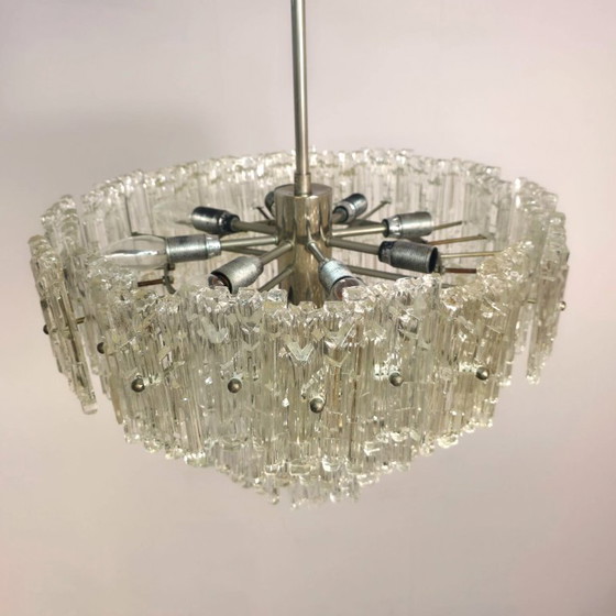 Image 1 of Kalmar Franken kroonluchter ijsglas chrome