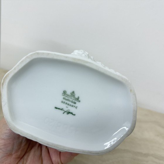 Image 1 of Martin Freyer for Rosenthal Bisque Relief Azu Vase Op Art 1970s