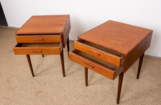 Image 1 of Paire de Chevets Danois en Teck par PBJ Mobler 1960