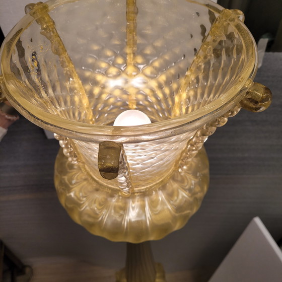 Image 1 of Lámpara De Pie, Cristal De Murano Y Polvo De Oro, Barovier & Toso, 50’S – Italia