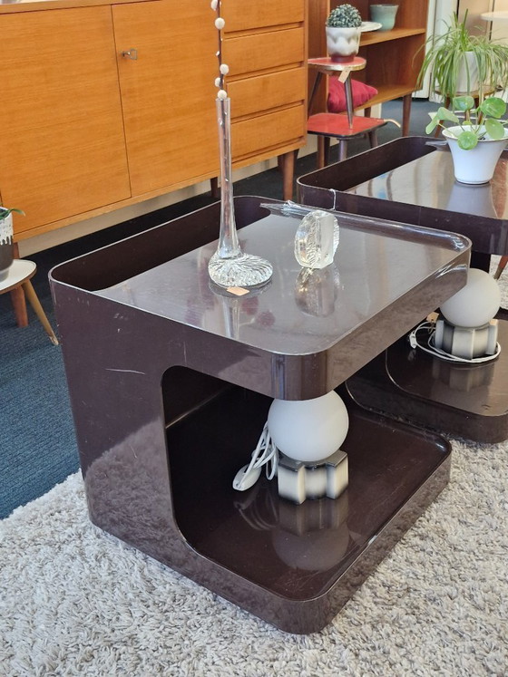 Image 1 of Mesitas auxiliares móviles de la era espacial "Juego" Marcello Siard