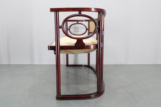 Image 1 of Josef Hoffmann Variation of Art Nouveau "Fledermaus" Sofa by Fischel