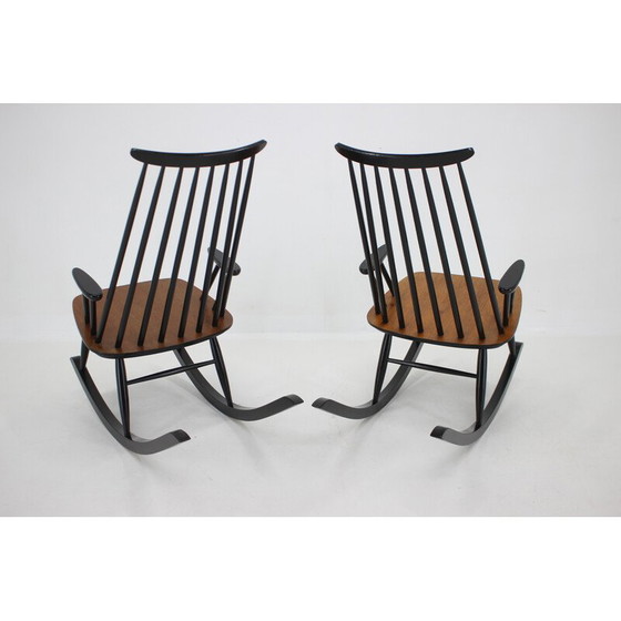 Image 1 of Pair of vintage Varjosen Puunjalostus beechwood rocking chairs, Finland 1960s