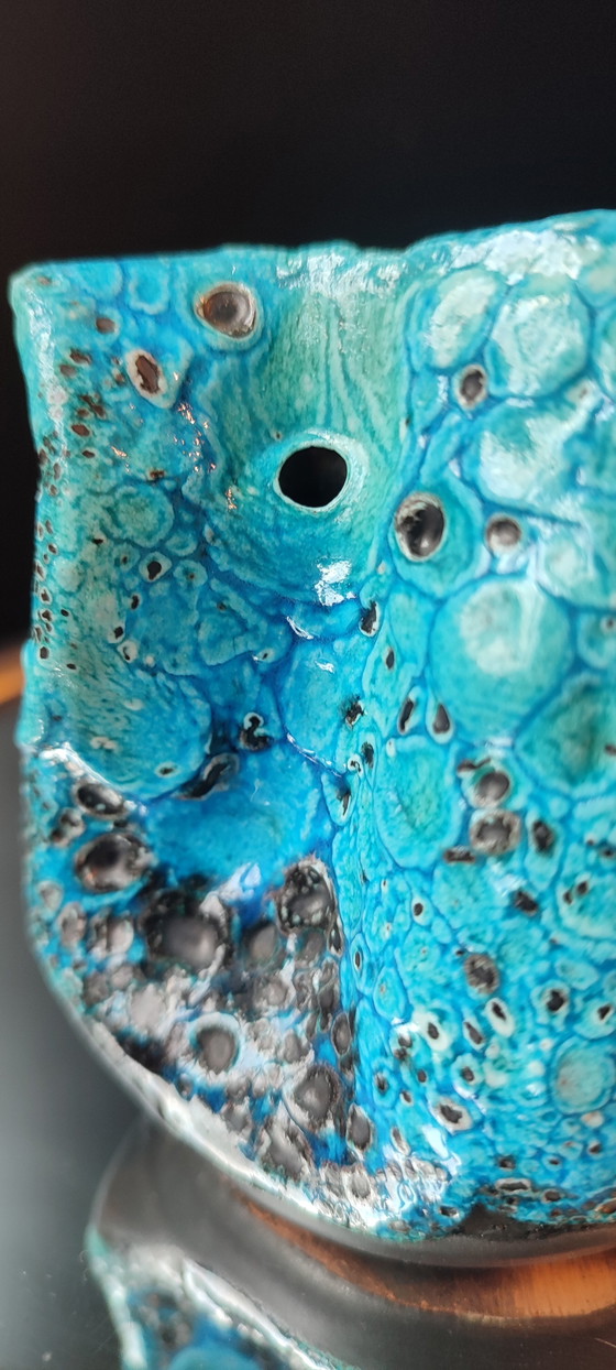 Image 1 of Small ceramic milk jug by Cyclope Emaux des Glaciers