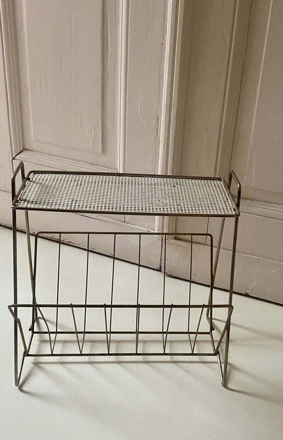 Image 1 of Vintage plantentafeltje,; tijdschriften rek ; Palestro jaren 60