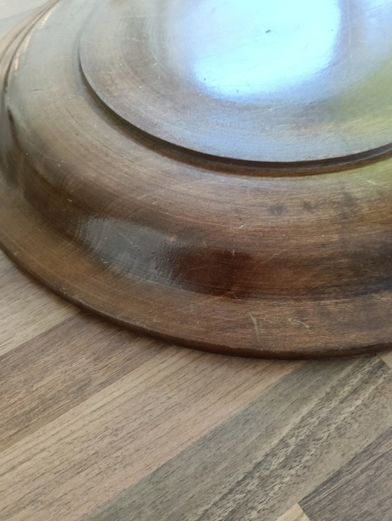 Large hand-carved wooden wall plate/dish 44 cm – Wall decoration (photo 9 of 9)