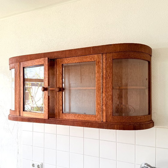 Image 1 of Elegant hanging display cabinet in Art Deco style