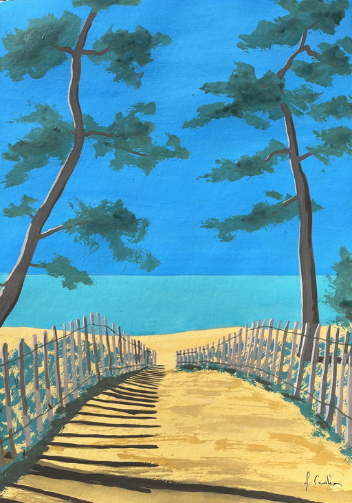 Gouache sobre papel, enmarcado. 30x21cm.