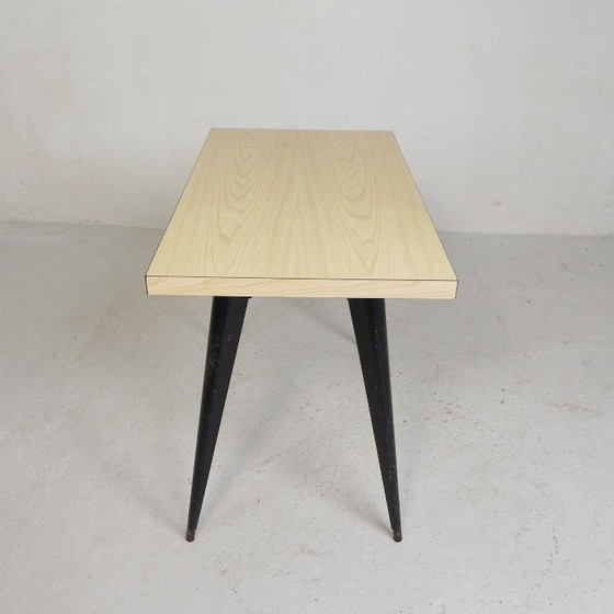 Image 1 of Henri Julien bistro table, Model Tolix T55 with Formica top, 1950s