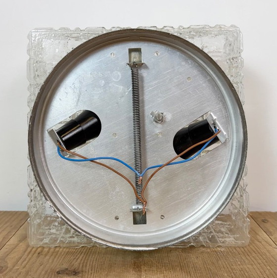 Vintage Glass Wall Or Ceiling Light, 1970s, Metal, Transparent, Modern (photo 13 of 15)