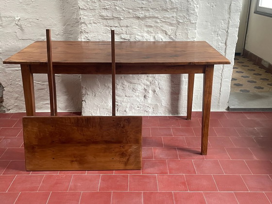 oude Franse eettafel met aanzetblad, houten penverbindingen – Wood (photo 12 of 27)