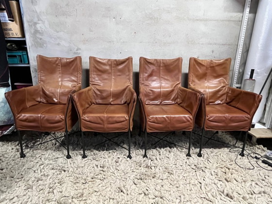Image 1 of Montis Chaplin 4 stuks cognac leer
