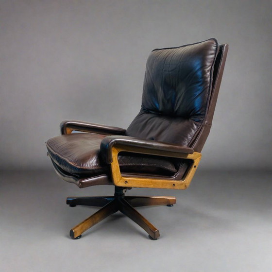 Image 1 of Leren Fauteuil André Vandenbeuck Merk Strässle 