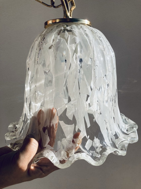 Vintage La Murrina Murano Glass Pendant Light, Pendant lamps, Metal, Transparent (photo 9 of 11)