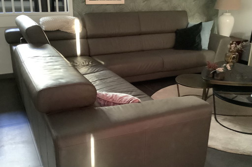 Large Leather Sofa in 2 Parts