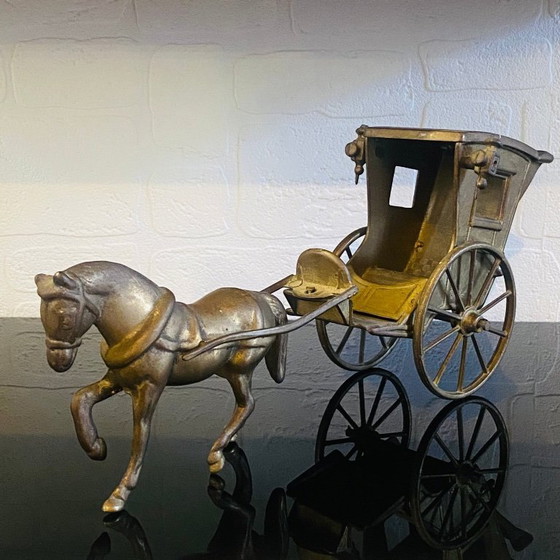 Bronze Statuette "Horse and Carriage" – Decorative Objects (photo 4 of 5)
