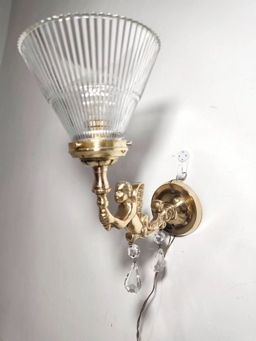 Bronce wall sconce. Spain, 1960s.