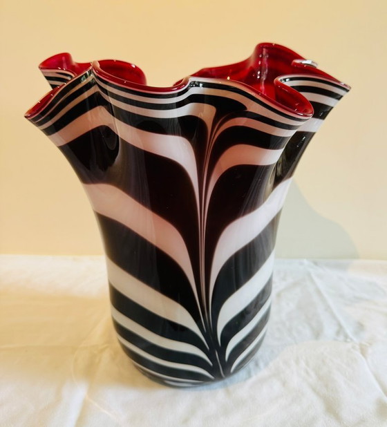 Image 1 of Set of vintage Italian designer vases - Empoli art glass (ca. 1970)