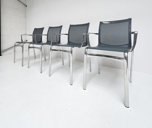 Set of 4 Big Frame 44 chairs by Alberto Meda for Alias, after 2000