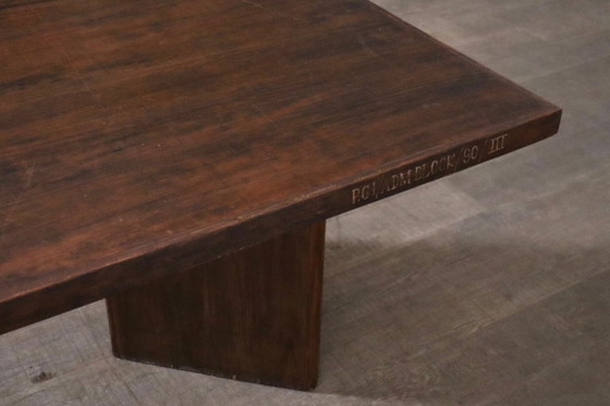 Pierre Jeanneret Large Library Table PJ-TAT-08-A, Chandigarh, 1955 – Dining tables, Wood, Vintage (photo 12 of 20)