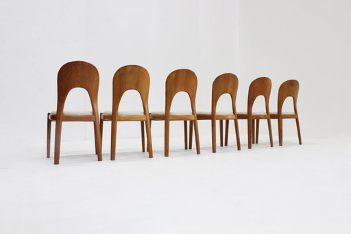 Dänische Vintage Mid-Century Esszimmerstühle von Niels Koefoed, 6er Set