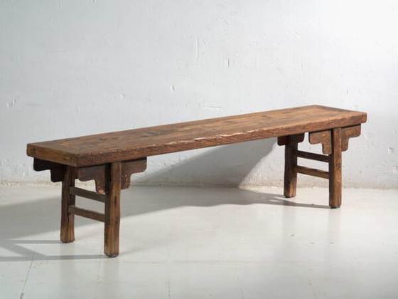 Antique long low bench in elm wood – China, circa 1930 – Benches (photo 6 of 40)