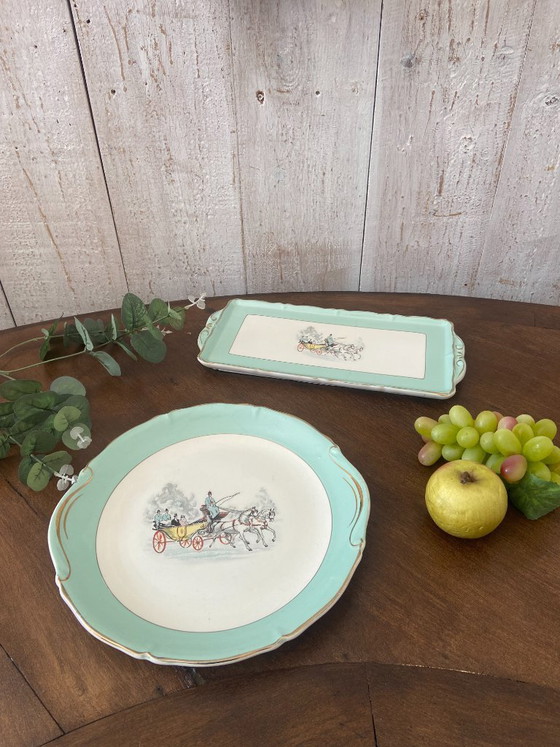 Image 1 of 2 piatti da torta in ceramica di St Amand