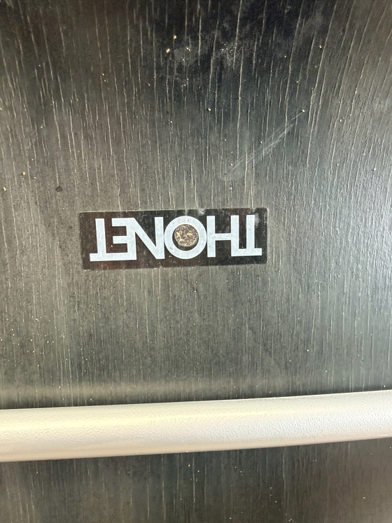 Thonet S320, Wulf Schneider & Ulrich Böhme (Lagerbestand: 2), Stühle und Loungesessel, Stoff, Holz, Schwarz (Foto 13 von 14)