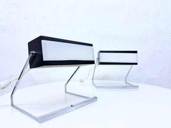 2 Cosack table lamps, model 7851, 1960s, minimalist design – Chrome (photo 6 of 13)