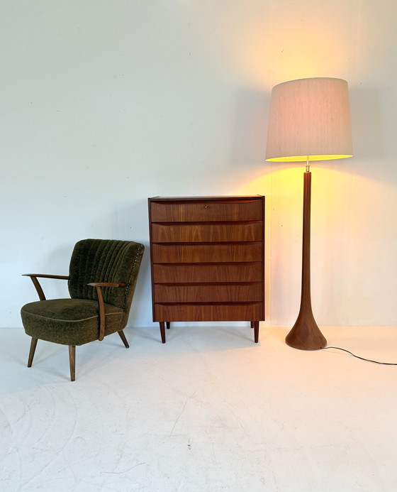 Image 1 of Vintage XL floor lamp 'teardrop', Domus '70