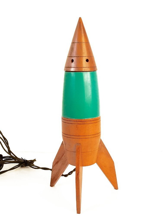 Image 1 of Lampada vintage a forma di razzo spaziale, anni '60
