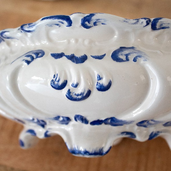 Image 1 of Soupière vintage en céramique italienne, signée Giovannis Filber, style Capodimonte
