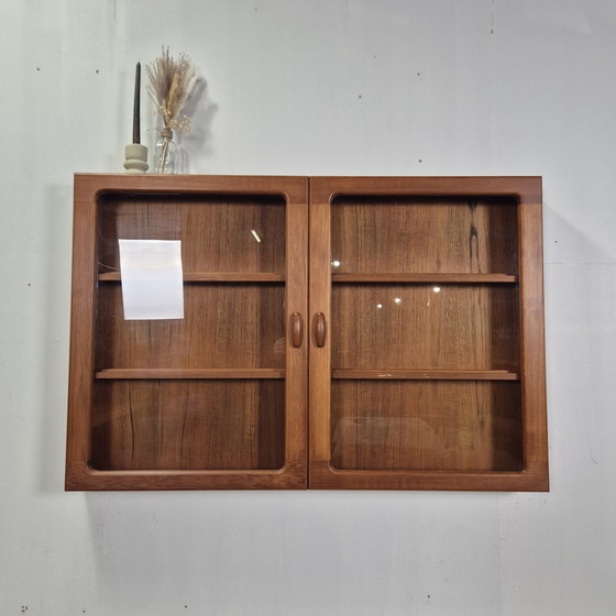 Image 1 of Dyrlund vintage 1960s wall unit display cabinet Danish