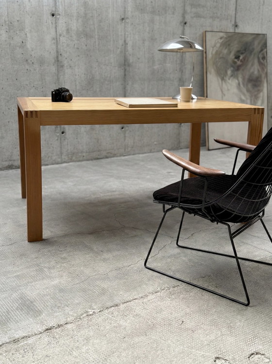 Image 1 of CEES BRAAKMAN & ADRIAAN DEKKER PER PASTOE “FM 06 WIRE CHAIR” SEDIA TEAK CORDA VELLUTO METALLO ANNI '50