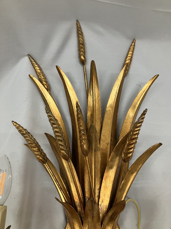 Image 1 of Vintage Hans Kögl Wheat Sheaf korenaar wandlampen MCM