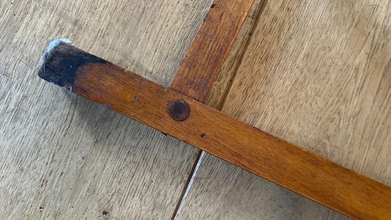 Panchina lunga in legno, prodotta in Finlandia a metà del XX secolo, adatta per sale d'attesa, stazioni o (photo 36 of 36)