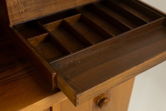 Image 1 of Silvio Coppola, for Bernini. Walnut stepped sideboard. 1960s.