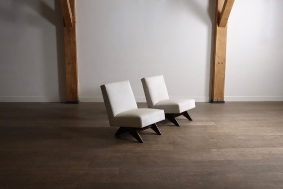 Paar Pierre Jeanneret „Fireside“-Sessel, Modell Nr. PJ-SI-36-A – Leather (photo 7 of 13)