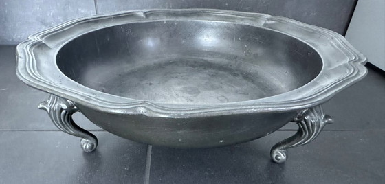 Image 1 of Vintage Hagen von Tronje pewter fruit bowl