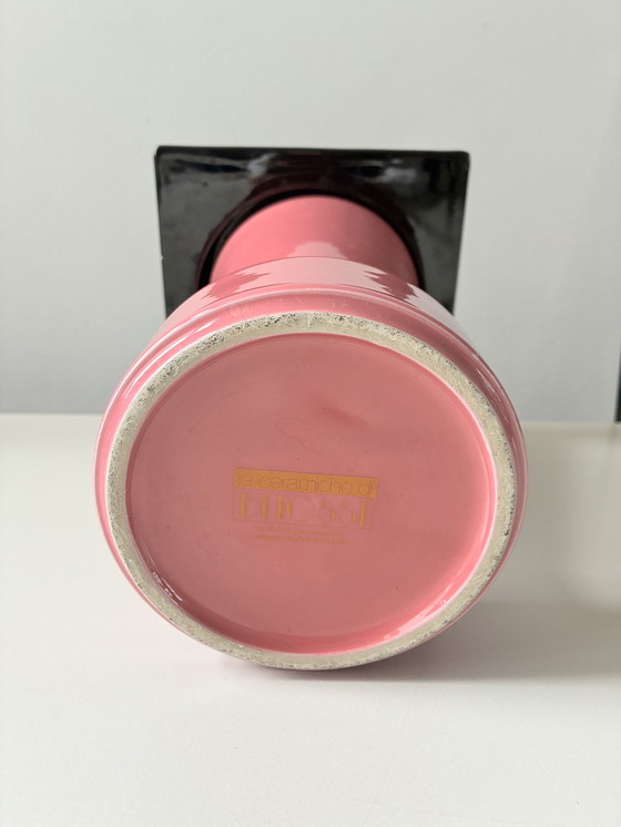 Image 1 of Vaso Bitossi - Stile Memphis - Rosa