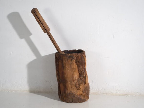Large antique wabi-sabi style mortar and pestle (c.1920) #78 – Decorative Objects (photo 12 of 40)