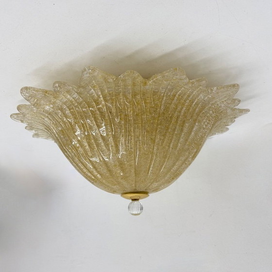 Image 1 of Plafonnier italien en verre de Murano, style années 1970
