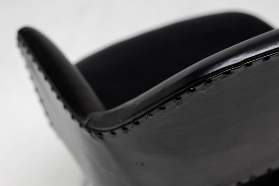 Image 1 of 4 SAARINEN EXECUTIVE-SESSEL FÜR KNOLL IN ORIGINAL SCHWARZEM LEDER