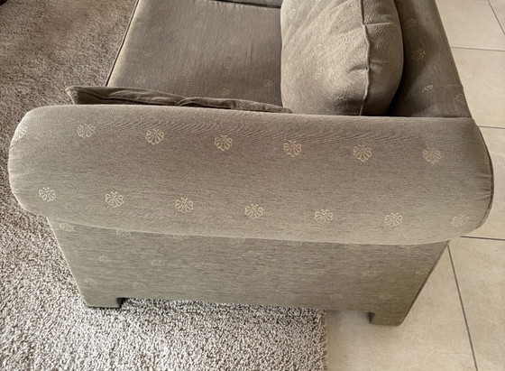 Image 1 of 3-Sitzer-Sofa aus grünem Stoff