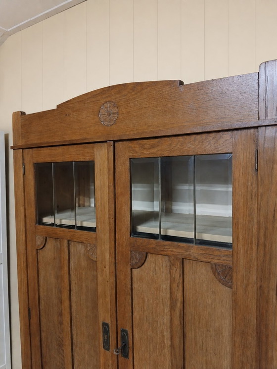 Image 1 of Art deco kledingkast servieskast buffetkast linnenkast