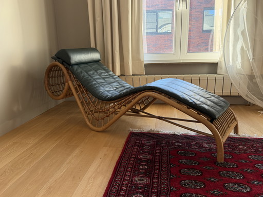 Chaise longue vintage Flechtatelier Schütz