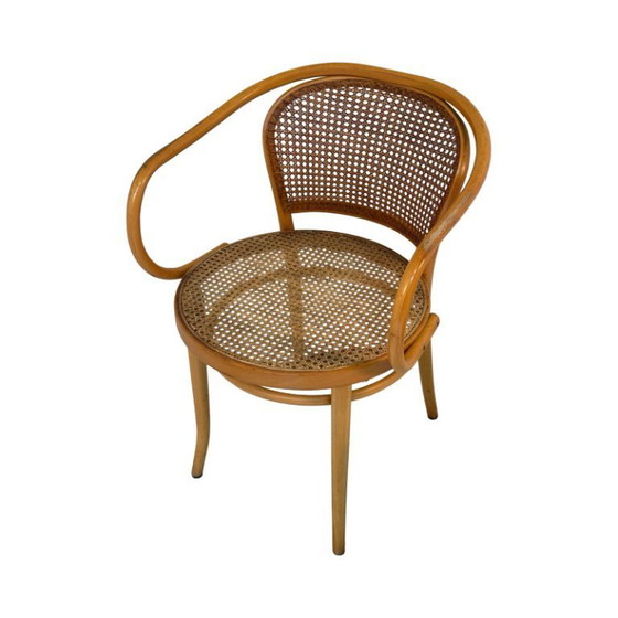 Image 1 of Ligna Drevounia (Thonet) - Nr. 210 - Bugholzstuhl mit Sitzfläche aus Geflecht / Rattan