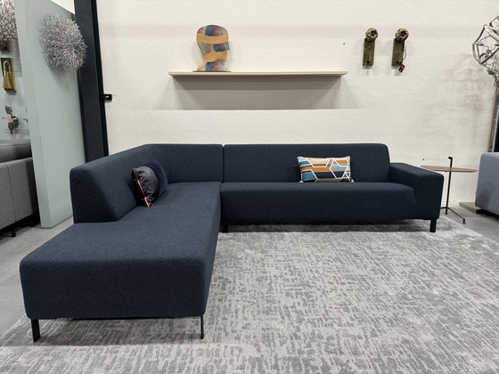 Image 1 of Gelderland 6511 Sofá esquinero de tela azul Sofá de diseño 293x240